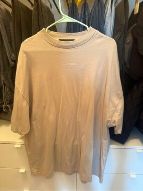 Fear of God Essentials Sand Beige Short Sleeve Logo Tee